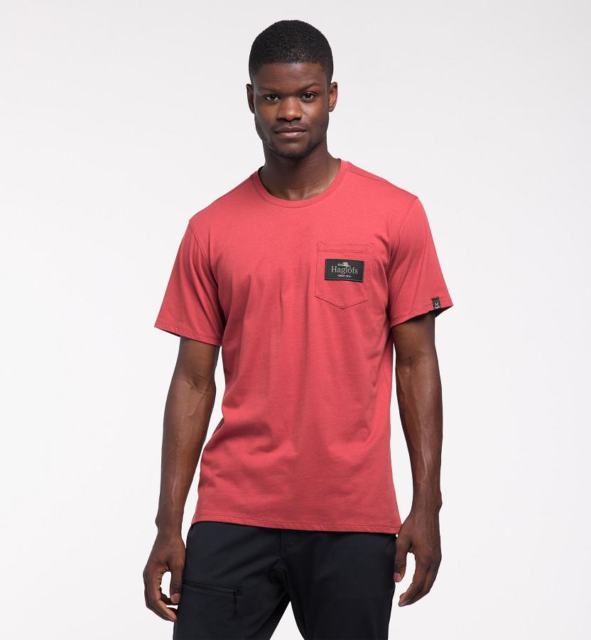 Haglöfs Mens Mirth T-Shirt Red New Zealand 67153TQDA